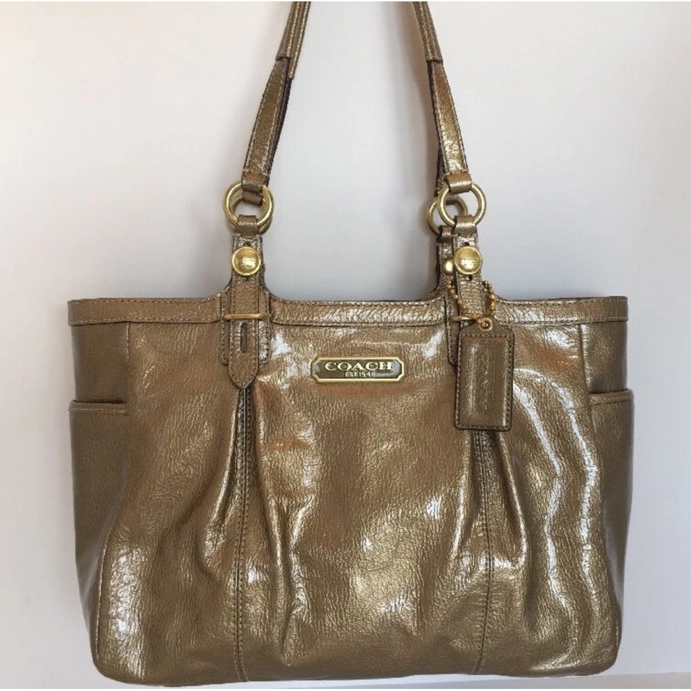 Coach Metallic Gold Tote Bag